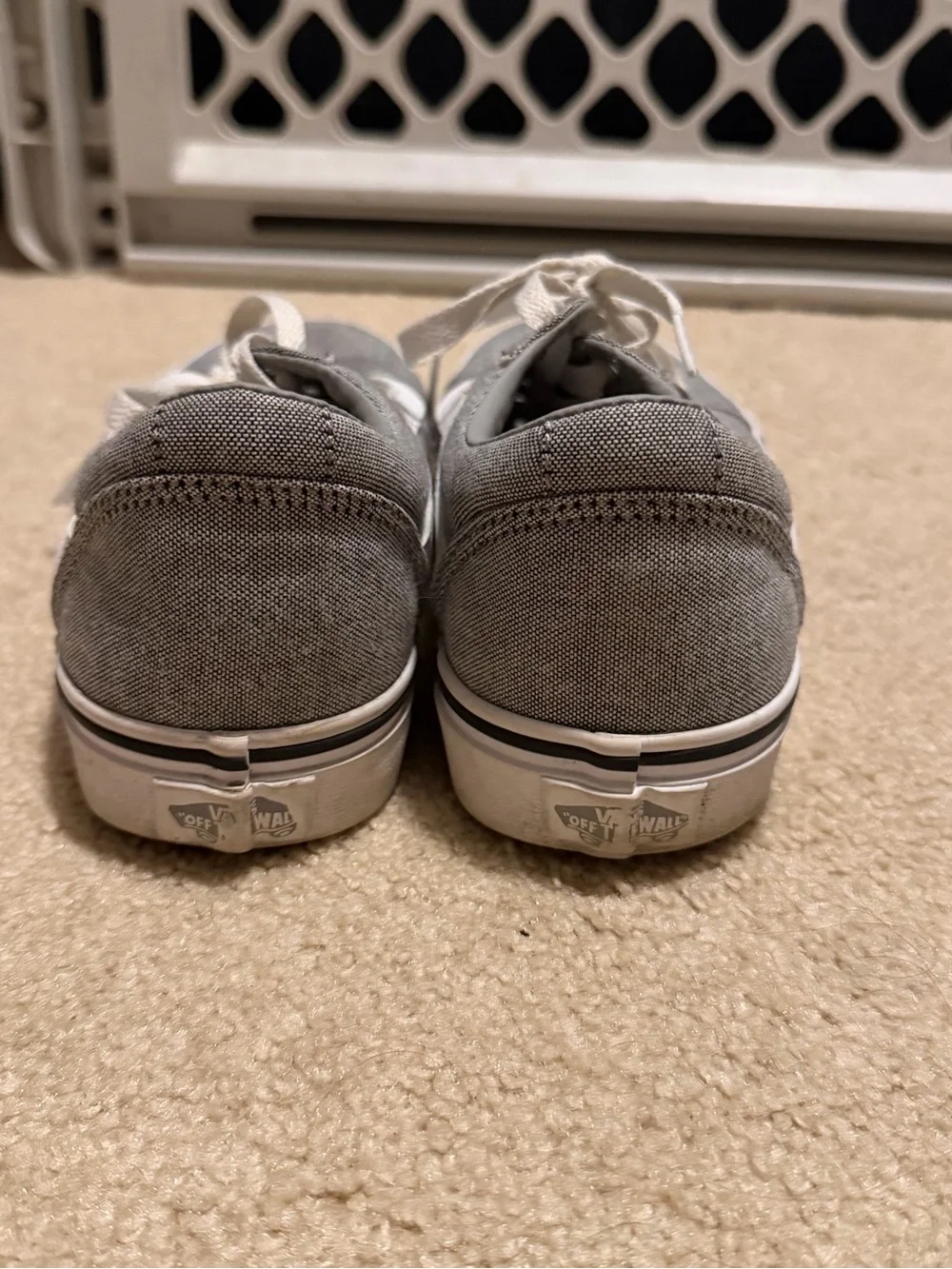 Vans Kids Gray Low-Top Canvas Sneakers